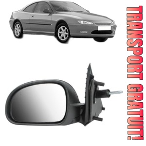 Oglinda Stanga PEUGEOT 406 Coupe (8C) din 1997 - 2004, Auto, Reglaj mecanic, Completa