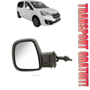 Oglinda Stanga PEUGEOT PARTNER ORIGIN Box Body/MPV (G_) din 2008 - 2015, Auto, Reglaj mecanic, Completa