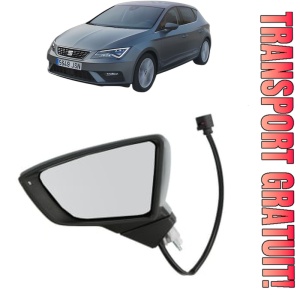 Oglinda Stanga SEAT LEON Hatchback Van (5F1) din 2015 - 2020, Auto, Reglaj electric, Completa