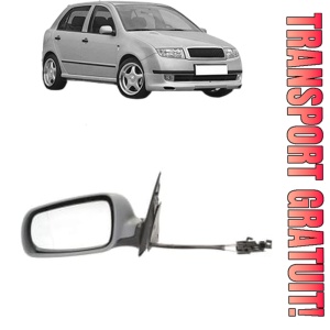 Oglinda Stanga SKODA FABIA I (6Y2) din 1999 - 2008, Auto, Reglaj mecanic, Completa