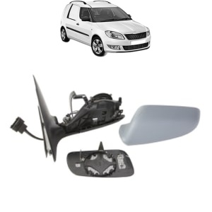 Oglinda Stanga SKODA FABIA I Praktik (6Y5) din 2000 - 2007, Auto, Reglaj electric, Completa - Img 2