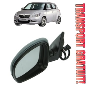 Oglinda Stanga SKODA FABIA II (542) din 2006 - 2014, Auto, Reglaj electric, Completa