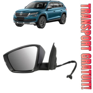 Oglinda Stanga SKODA KODIAQ I (NS6, NS7, NV7) din 2016 - 2021, Auto, Reglaj electric, Completa