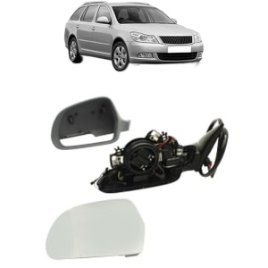 Oglinda Stanga SKODA OCTAVIA II Combi (1Z5) din 2004 - 2013, Auto, Reglaj electric, Completa - Img 2