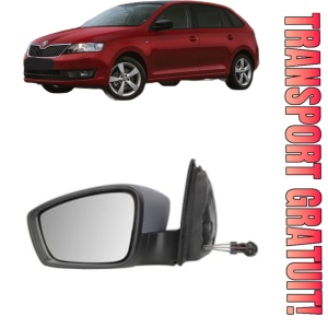 Oglinda Stanga SKODA RAPID Spaceback (NH1) din 2012 - 2019, Auto, Reglaj mecanic, Completa