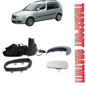 Oglinda Stanga SKODA ROOMSTER Praktik (5J) din 2007 - 2015, Auto, Reglaj mecanic, Completa