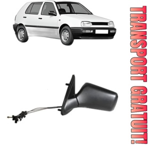 Oglinda Stanga Volkswagen GOLF III (1H1) din 1991 - 1997, Auto, Reglaj mecanic, Completa