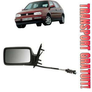 Oglinda Stanga Volkswagen GOLF III Van (1H1) din 1991 - 1997, Auto, Reglaj mecanic, Completa