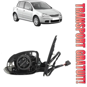Oglinda Stanga Volkswagen GOLF V (1K1) din 2003 - 2009, Auto, Reglaj electric, Completa