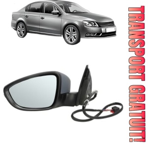 Oglinda Stanga Volkswagen PASSAT B7 (362) din 2010 - 2014, Auto, Reglaj electric, Completa