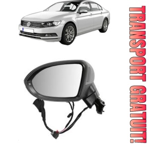 Oglinda Stanga Volkswagen PASSAT B8 (3G2, CB2) din 2014 - 2024, Auto, Reglaj electric, Completa