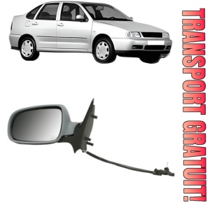 Oglinda Stanga Volkswagen POLO III CLASSIC (6V2) din 1995 - 2002, Auto, Reglaj mecanic, Completa