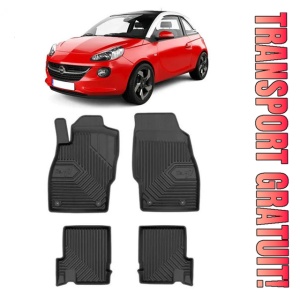 Opel Adam Din 01.2013 - 05.2019, Hatchback , Set Covorase Auto Tip Tavita Premium 3D, din cauciuc