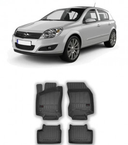 Opel Astra H, Coupe, Din 2004 - 12.2014 , Set Covorase Auto Tip Tavita Premium 3D, din cauciuc accesorii pentru autoturismul tau - masina v172639