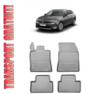 Opel Astra L Sports Tourer Din 01.2022 - Prezent, Combi , Set Covorase Auto Tip Tavita Premium 3D, din cauciuc
