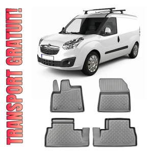 Opel Combo E Life, Van, Din 06.2018 - Prezent, Ampatament Scurt , Set Covorase Auto Tip Tavita Premium 3D, din cauciuc