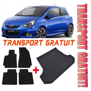 Opel Corsa Set Covorase + tavita portbagaj auto Opel Corsa D fabricatie 2006 - 11.2014, caroserie hatchback