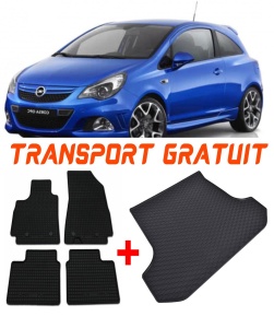 Opel Corsa Set Covorase + tavita portbagaj auto Opel Corsa D fabricatie 2006 - 11.2014, caroserie hatchback accesorii pentru autoturismul tau - masina v512