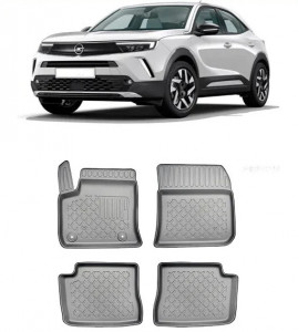 Opel Mokka-E B, Hatchback, Din 02.2021 - Prezent , Set Covorase Auto Tip Tavita Premium 3D, din cauciuc accesorii pentru autoturismul tau - masina v170862