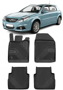 Opel Signum Din 02.2003 - 2008, Combi , Set Covorase Auto Tip Tavita Premium 3D, din cauciuc accesorii pentru autoturismul tau - masina v166400