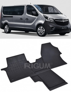 Opel Vivaro C, Van, fabricat din 03.2019 - Prezent, 2 Locuri, Transport Persoane, set covorase auto dedicate, din cauciuc 100% Premium accesorii pentru autoturismul tau - masina v153703