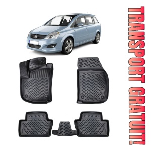Opel Zafira B 2005-2014 Set 4 covorase auto din cauciuc tip tavita premium line 3D