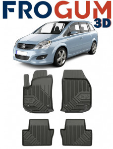 Opel Zafira B Din 05.2005 - 2014, Van , Set Covorase Auto Tip Tavita Premium 3D, din cauciuc accesorii pentru autoturismul tau - masina v167033