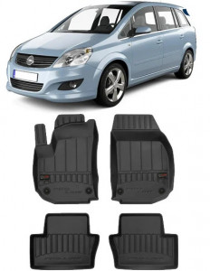Opel Zafira B, Van, Din 05.2005 - 2014 , Set Covorase Auto Tip Tavita Premium 3D, din cauciuc accesorii pentru autoturismul tau - masina v173937