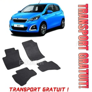 Peugeot 108, Hatchback, fabricat din 07.2014 - Prezent, set covorase auto dedicate, din cauciuc 100% Premium - Transport Gratuit