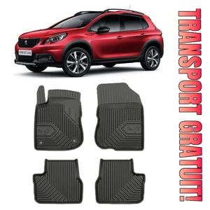 Peugeot 2008 I Din 04.2013 - 12.2019, Suv , Set Covorase Auto Tip Tavita Premium 3D, din cauciuc