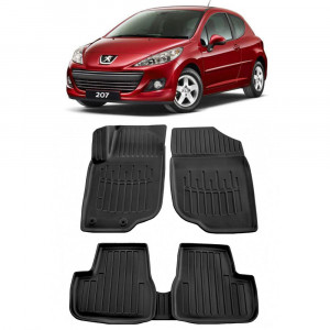 Peugeot 207 (2006-2012) Set covorase auto cauciuc G.Modern Line 3D accesorii pentru autoturismul tau - masina v239706