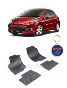 Peugeot 207, Hatchback, fabricat din 2006 - 2012, set covorase auto dedicate, din cauciuc 100% Premium accesorii pentru autoturismul tau - masina v158188