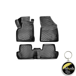 Peugeot 3008 I 2008-2016 Set 4 covorase auto din cauciuc tip tavita premium line 3D accesorii pentru autoturismul tau - masina v243744