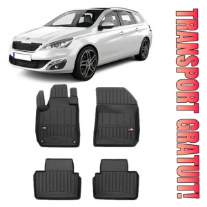 Peugeot 308 II Din 06.2014 - Prezent, Combi , Set Covorase Auto Tip Tavita Premium 3D, din cauciuc