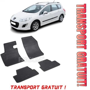 Peugeot 308 II, Hatchback, fabricat din 08.2013 - Prezent, set covorase auto dedicate, din cauciuc 100% Premium - Transport Gratuit