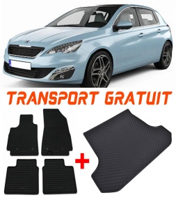 Peugeot 308 Set Covorase + tavita portbagaj auto Peugeot 308 III fabricatie 12.2021 - prezent, caroserie hatchback, portbagaj inferior, fara podea reglabila pe inaltime accesorii pentru autoturismul tau - masina v1388