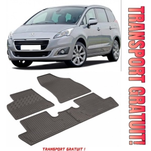 Peugeot 5008 II, Suv, fabricat din 07.2017 - Prezent, set covorase auto dedicate, din cauciuc 100% Premium - Transport Gratuit
