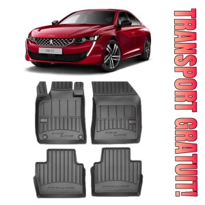 Peugeot 508 II, Sedan, Din 11.2018 - Prezent , Set Covorase Auto Tip Tavita Premium 3D, din cauciuc