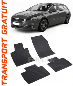 Peugeot 508 II, Sedan, fabricat din 11.2018 - Prezent, set covorase auto dedicate, din cauciuc 100% Premium accesorii pentru autoturismul tau - masina v157169