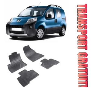 Peugeot Bipper, Van, fabricat din 06.2008 - 2017, 5 Locuri, set covorase auto dedicate, din cauciuc 100% Premium