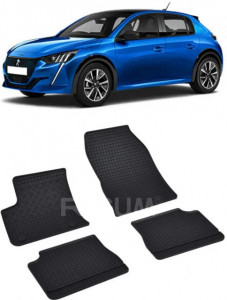 Peugeot E-208 II, Hatchback, fabricat din 01.2020 - Prezent, set covorase auto dedicate, din cauciuc 100% Premium accesorii pentru autoturismul tau - masina v153618
