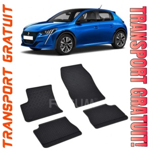 Peugeot E-208 II, Hatchback, fabricat din 01.2020 - Prezent, set covorase auto dedicate, din cauciuc 100% Premium