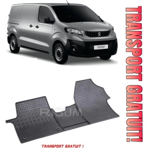 Peugeot Expert E-III fabricat din 10.2020 - Prezent, Van, 2-3 Locuri, set covorase auto dedicate, din cauciuc 100% Premium - Transport Gratuit