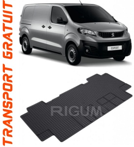 Peugeot Expert III Traveller, Van, fabricat din 01.2016 - Prezent, Rand 2, Masina Are 5 Locuri, set covorase auto dedicate, din cauciuc 100% Premium accesorii pentru autoturismul tau - masina v154263