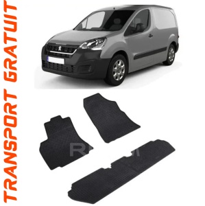 Peugeot Partner II, Van, fabricat din 2008 - 08.2018, 5 Locuri, set covorase auto dedicate, din cauciuc 100% Premium accesorii pentru autoturismul tau - masina v157089