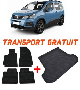 Peugeot Rifter din 06.2018 - Prezent Van Ampatament L1, Set Covorase + tavita portbagaj auto 5 Locuri *1 accesorii pentru autoturismul tau - masina v3004