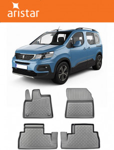 Peugeot Rifter, Van, Din 06.2018 - Prezent, Ampatament Scurt , Set Covorase Auto Tip Tavita Premium 3D, din cauciuc accesorii pentru autoturismul tau - masina v170399