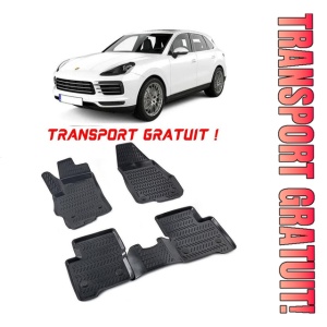 Porsche Cayenne II 2011-2017 Set 4 covorase auto din cauciuc tip tavita premium line 3D - Transport Gratuit!