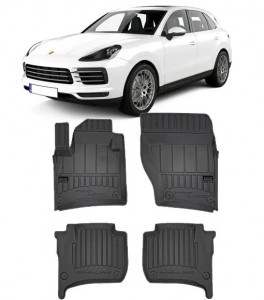 Porsche Cayenne II, Suv, Din 05.2010 - 10.2017 , Set Covorase Auto Tip Tavita Premium 3D, din cauciuc accesorii pentru autoturismul tau - masina v172737