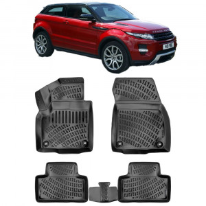 Range Rover Evoque (L538) 2011-2018 Set 4 covorase auto din cauciuc tip tavita premium line 3D accesorii pentru autoturismul tau - masina v243101